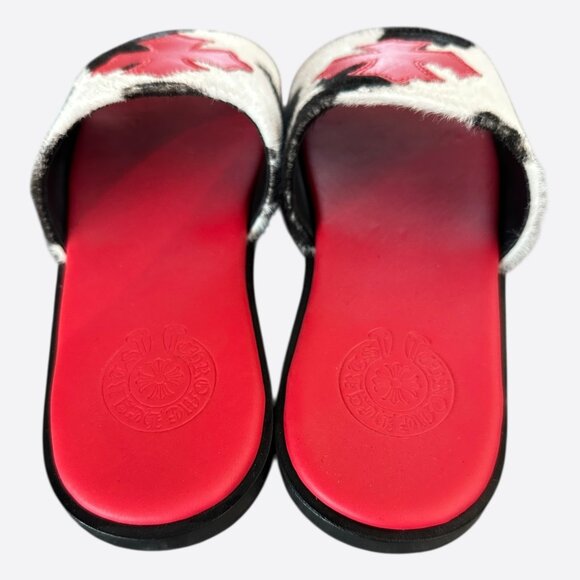 Chrome Hearts Red Cross Patch Cow Slides - Picture 4 of 8